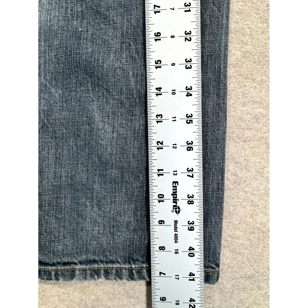 Levi's 501 Original Jeans Mens 36x32 Blue Denim Grunge Button Fly Straight Leg